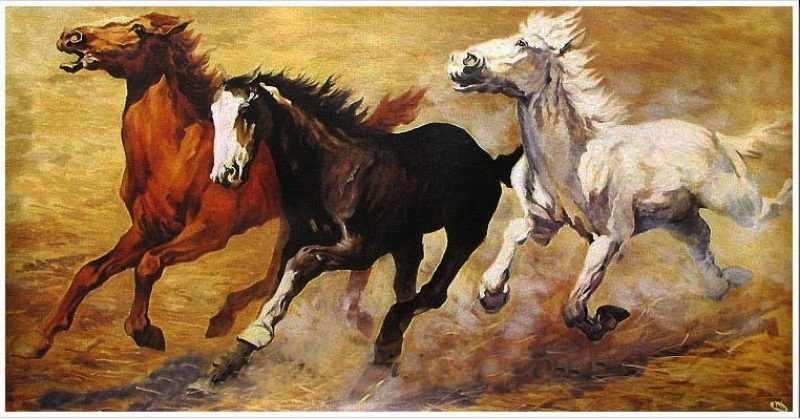 Ý nghĩa với bức tranh sơn dầu ngựa đối với phong thủy