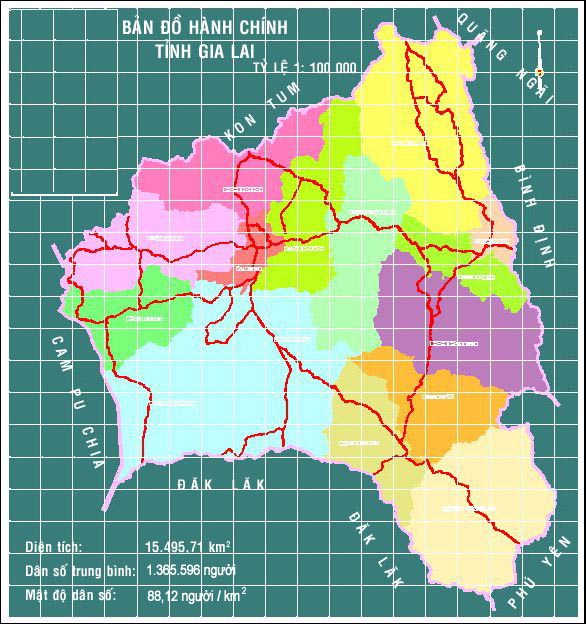 Bản đồ thành phố Gia Lai