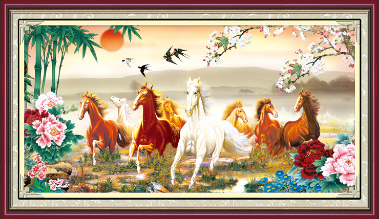 Những bức tranh thêu chữ thập hình con ngựa đẹp nhất