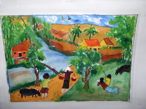 Vẽ tranh đề tài phong cảnh quê hương lớp 6