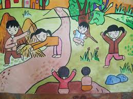 Vẽ tranh đề tài vui chơi giúp trẻ phát huy khả năng ghi nhớ