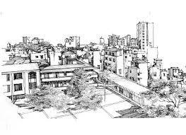 Tranh vẽ phong cảnh thành phố qua nét ký họa của chàng trai 9X