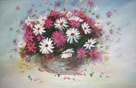 Nghệ thuật tranh sơn dầu vẽ hoa đẹp