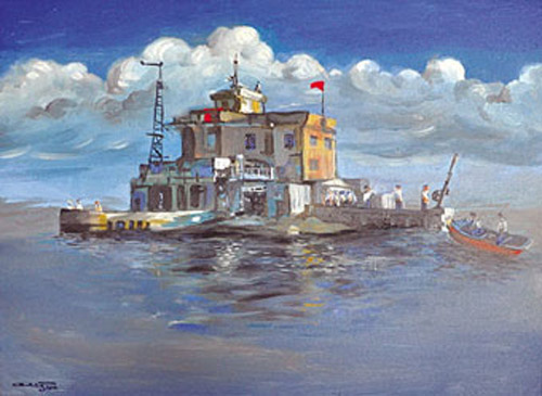 Vẽ tranh đề tài phong cảnh biển đảo quê hương