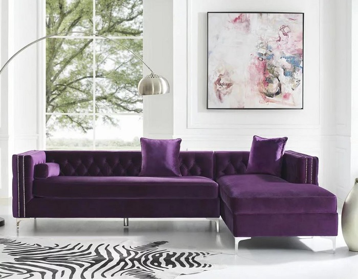 Ghế sofa màu tím