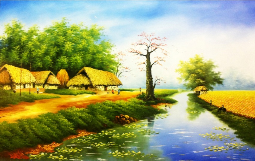Nghệ thuật vẽ tranh phong cảnh đồng quê Việt Nam