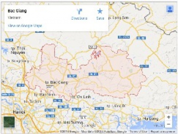 Bản đồ Bắc Giang online trực tuyến - hình ảnh