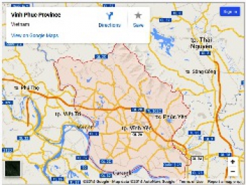 Bản đồ Vĩnh Phúc online trực tuyến - hình ảnh