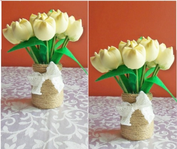 Cách làm hoa tulip vải đẹp - hình ảnh