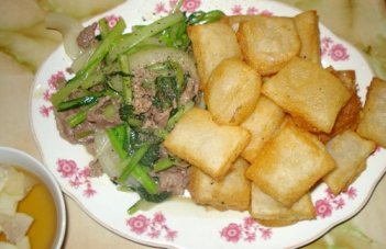 Cách làm phở chiên phồng ngũ xả - hình ảnh