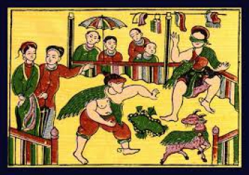 Độc đáo nghệ thuật tranh dân gian Việt Nam - hình ảnh