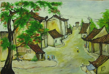 Cáchvẽ tranh phong cảnh bằng màu sáp - hình ảnh