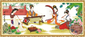 Giải thích tranh thêu chữ thập Tứ đại mỹ nhân - hình ảnh