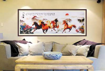 Lựa chọn tranh sơn mài treo phòng khách ấn tượng - hình ảnh