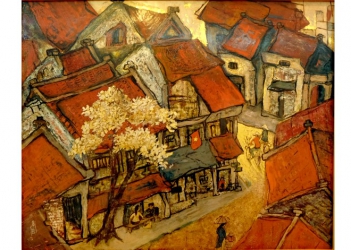 Lưu lại dấu ấn lịch sử qua tranh sơn mài phố cổ Hà Nội - hình ảnh