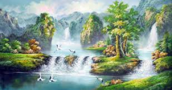 Trang trí nhà cửa bằng tranh phong cảnh rừng núi - hình ảnh