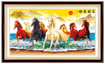 Ý nghĩa tranh thêu chữ thập 3D Mã Đáo Thành Công - hình ảnh