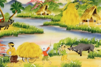 Ý nghĩa đề tài vẽ tranh phong cảnh quê hương - hình ảnh
