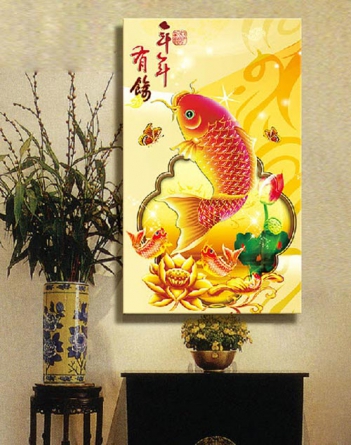 Ý nghĩa của tranh thêu chữ thập cá chép - hình ảnh