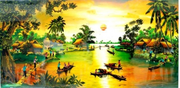 Những bức tranh sơn dầu cảnh đồng quê Việt Nam - hình ảnh