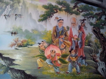 Những bức tranh sơn mài mừng thọ đẹp - hình ảnh