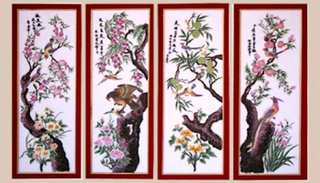Ý nghĩa của những bức tranh đá quý tứ quý - hình ảnh