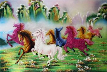 Ý nghĩa của những bức tranh đá quý ngựa - hình ảnh