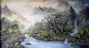 Sử dụng tranh phong cảnh núi non trong phong thủy - hình ảnh