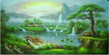Những lưu ý khi sử dụng tranh phong cảnh kích thước lớn - hình ảnh