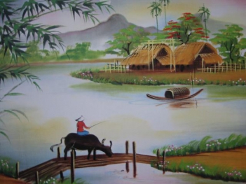 Những bức tranh vẽ phong cảnh quê hương Việt Nam đẹp nhất - hình ảnh