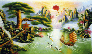 Tranh đá quý tùng đón khách được bán với giá bao nhiêu? - hình ảnh