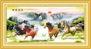 Tranh thêu chữ thập 5D mã đáo thành công - hình ảnh