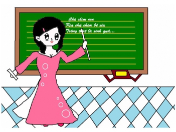 Tranh vẽ ước mơ của em làm cô giáo - hình ảnh