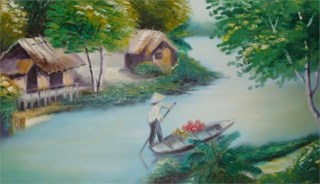 Vẽ tranh phong cảnh về biển cả quê hương - hình ảnh