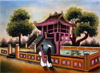 Vẻ đẹp tự nhiên của bức tranh đá quý chùa Một Cột - hình ảnh