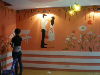 Vẽ tranh trên tường cho quán Karaoke ấn tượng - hình ảnh