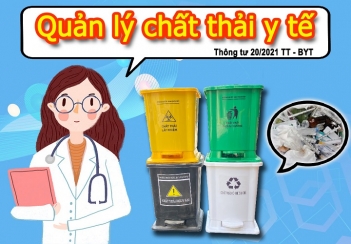 Phân loại màu thùng rác theo Thông tư 20 về chất thải y tế - hình ảnh